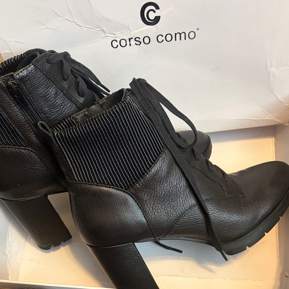 Corso Como Black Heeled Boots Rymar